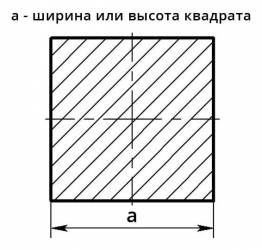 Поперечные размеры нержавеющего квадрата